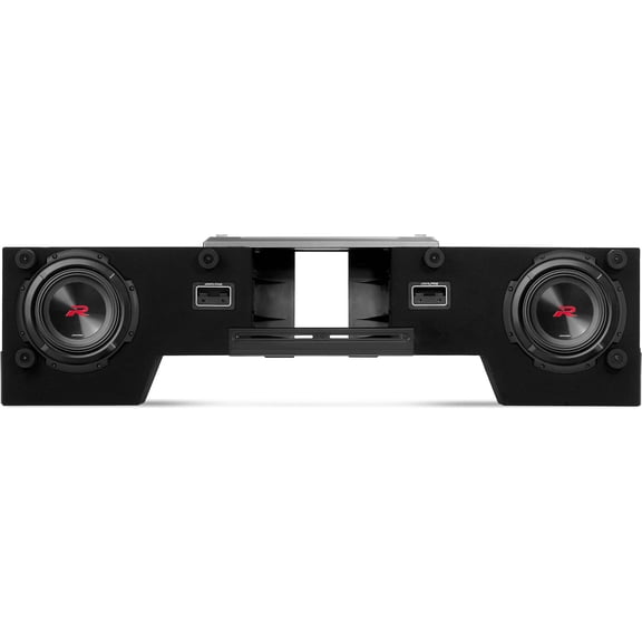 Alpine R2-DB8V-TRK Halo Series 8" ported dual subwoofer enclosure with two 8" R2-Series subwoofers