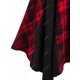thumbnail image 4 of Vestido de Pañuelo de Cuadros con Cordones en Talla Extra Rosegal Vestidos casuales de talla grande, 4 of 5