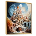 thumbnail image 2 of Designart "Bizare Castle Of Imagination" Cityscapes Floater Framed Canvas Print, 2 of 7