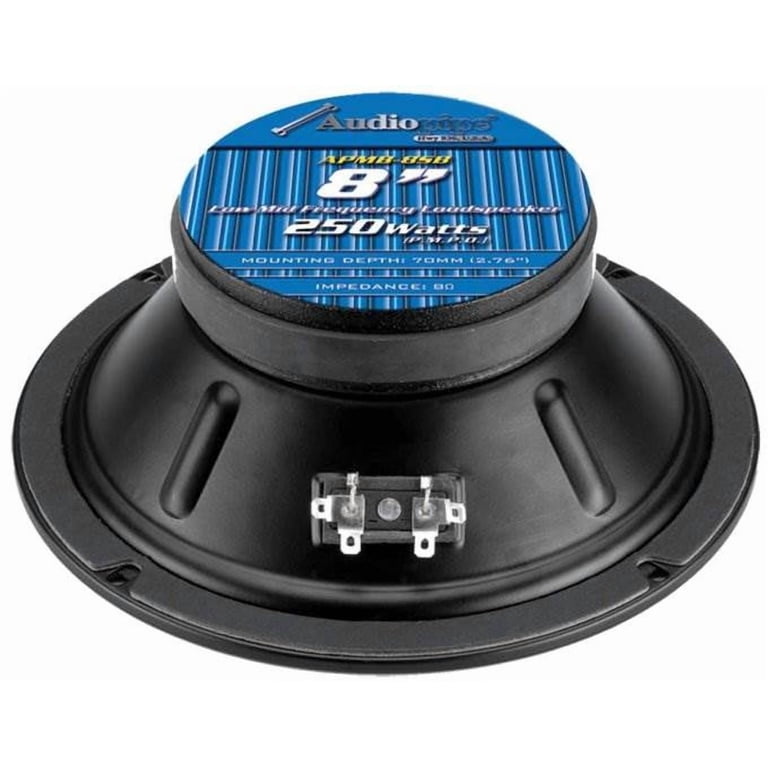 Audiopipe APMB-628PM Enceintes Haut-Parleur Audio Voiture 4 Ohm 200W 15,2 Cm