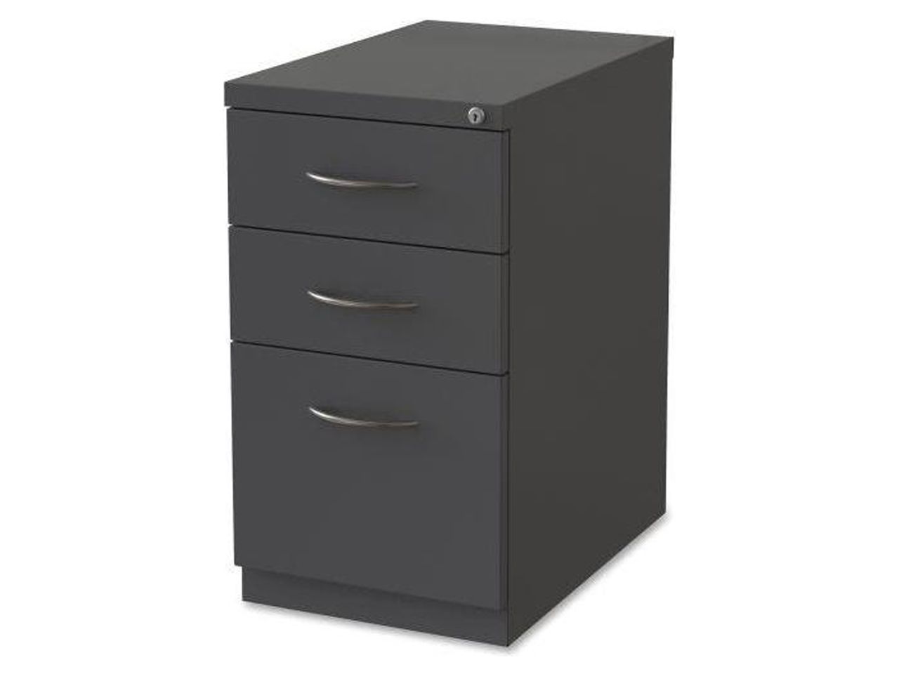 3 Drawers Vertical Steel Lockable Filing Cabinet, Gray - image 3 of 3