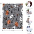 thumbnail image 4 of Halloween Gray Ghosts Cats and Pumpkins Blanket,Comfortable Soft Flannel Throw Blanket,All Season,Warm Lightweight Blankets for Sofa Bed Couch Living Room Chair,30"x40", 4 of 4