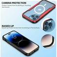 thumbnail image 5 of Decase for iPhone 15 Pro Case,Military Grade Shockproof Case Support Wireless Charging Durable Metal Frame 3-Layer Hybrid Mag-Safe Magnetic Case Cover for Apple iPhone 15 Pro,Red, 5 of 10