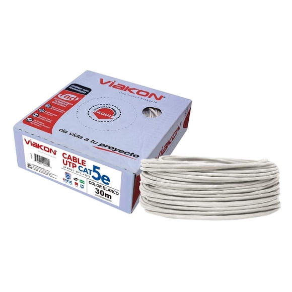 Cable Utp Escut 4P Cat5E Viakon Azul 30M