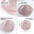 thumbnail image 4 of Efavormart Set of 12 - 9" Blush-Rose Gold Glitter Round Disposable Plastic Dinner Plates With Shiny Blush Rim for Wedding, Outdoor, Receptions, Banquets, Holiday Dining, Catered Events, 4 of 10