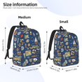 thumbnail image 2 of Yiaed Marine Nautical Print Print Laptop Backpack Travel Canvas Backpack Vintage Aesthetic Backpack for School Knapsack Backpack Backpack for School-Small, 2 of 5