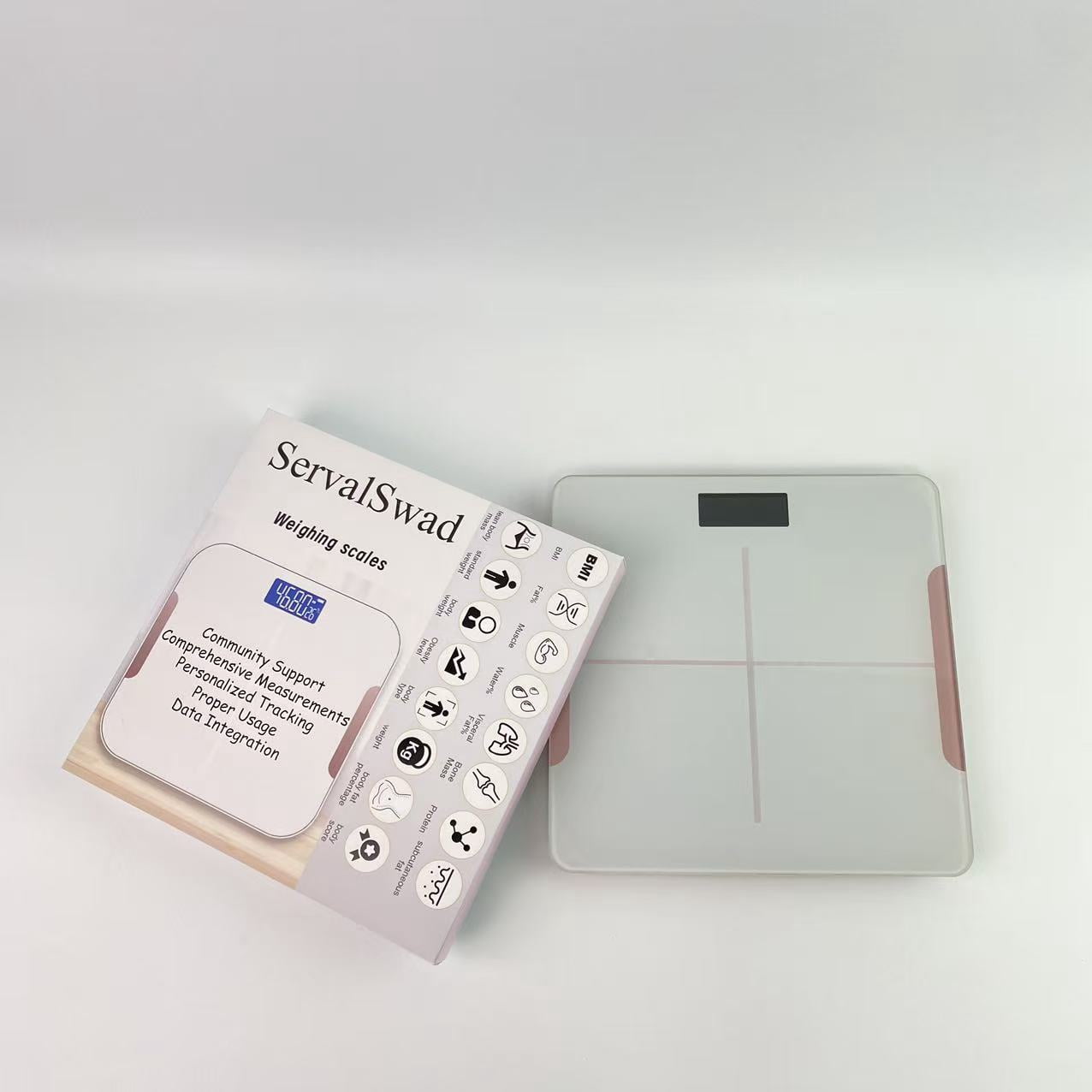 ServalSwad Weighing scales, Digital Bathroom Scale with Backlit LED Display, Highly Accurate & Measures Weight up to 400 lb/180kg, Batteries Included