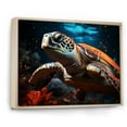 thumbnail image 2 of Designart "Turtle Harmony in Geometric Art I" Animals Turtle Floater Framed Canvas Art Print, 2 of 5