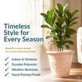 thumbnail image 3 of Sunnydaze Arabella 16" x 16" x 13.5" Round Antique White Polyresin Outdoor Planter Pot 2-Count, 3 of 14