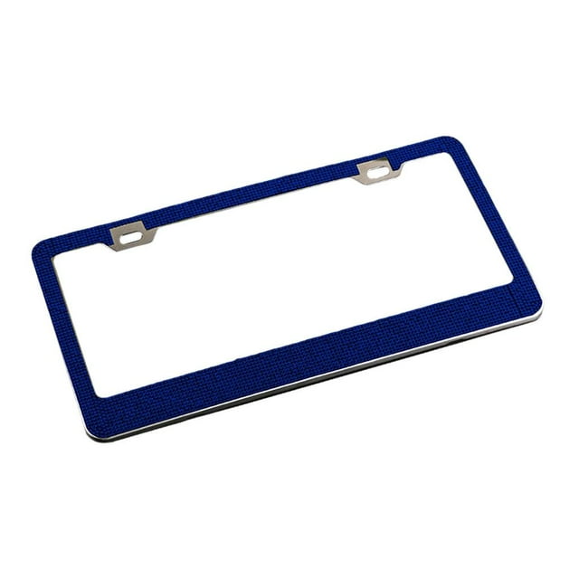 S SERENABLE Rhinestones Bling Plate Frames Chrome Metal Multicolor Luxury Holder Fit Blue