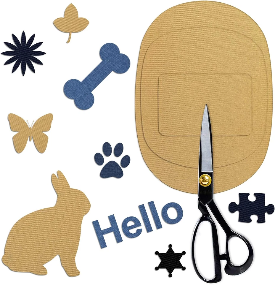 BUTTERFLY- 30 Pieces Iron On Fabric Patches Fabric Repair Patches Twill Clothing Repair Pat