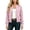 Pink, variant on TEAJOPSUU Women's Waffle Bomber Jackets Zip Up V Neck Jackets with Pockets Relaxed Fit Casual Solid Fall Winter Jackets Outerwear Black