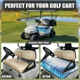thumbnail image 4 of Yuyamidu Xmas Tree Golf Cart Seat Covers, Christmas Club Car Cushion Covers with 4 Front Pockets Blue Snowflake Golf Cart Seat Towel Blanket, 4 of 7