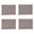 thumbnail image 2 of Fennco Styles Fringe Border Design Cotton Placemats 14" W x 20" L, Set of 4 - Grey Table Mats for Christmas, Holiday, Dining Table, Everyday Use, Banquets and Special Occasion, 2 of 4