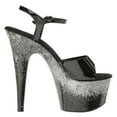 thumbnail image 6 of ELLIE 709-CARI Women's 7" Heel Peep Toe Ankle Strap Shiny Glitter Sandals, 6 of 7
