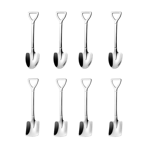 Matsuzay 8 piezas de cucharas de helado de acero inoxidable, palas de fruta de sandía, restaurante, comedor, cucharilla, cubiertos, suministros para el Juegos de servir café y té Plata Matsuzay HA010882-03