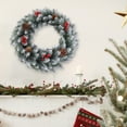 thumbnail image 2 of 24-Inch Artificial Christmas Wreath with Pine Cones, Red Berries, and Frosted Tips for Holiday Decoration, 2 of 5