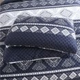 thumbnail image 3 of Bohemian Geometric Small Flora Quilt Set King (103x90 Inch), 3 Pieces(1 Geometric Boho Quilt and 2 Pillowcases), Bohemian Reversible Bedspread Microfiber Coverlet Sets All-Season, 3 of 5