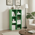 thumbnail image 3 of Mifurn 7-Cube Reversible Open Shelf Bookcase, Storage Organizer, Light Green, 3 of 10