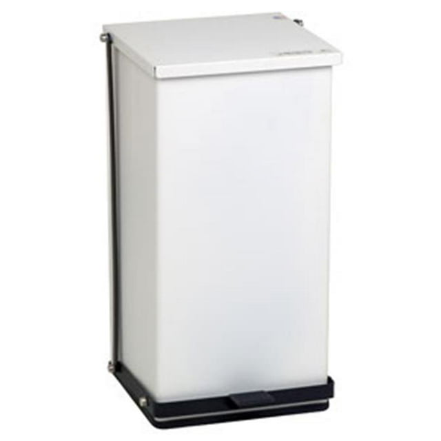 Detecto Step-On Waste Can Receptacle, White - 48 Quart Capacity