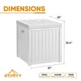 thumbnail image 2 of ZYJOYY 51 Gallon Resin Deck Box, Outdoor Storage Box Waterproof for Patio, Garden, Pool, and Deck, Storage Solution for Cushions, Tools, Delivery Packages, White, 2 of 8