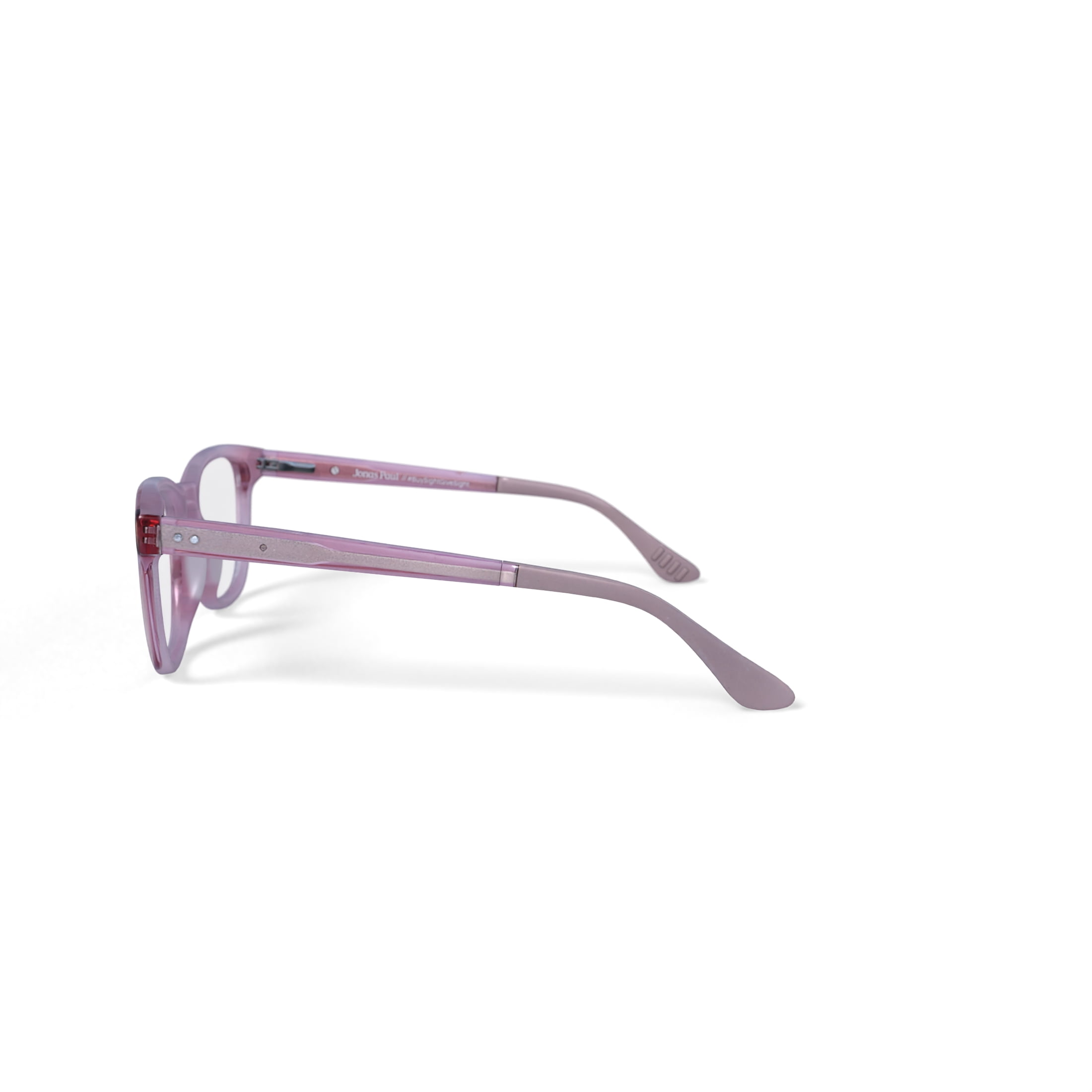 Jonas Paul Youth Harper Square Prescription Eyeglasses with Case, Pink Crystal