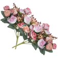 thumbnail image 1 of Moyic 2 uds rosas artificiales de seda flores boda hogar otoño decoración de alta ramo grande lujo flores falsas plantas artificiales Flores artificiales rosado Moyic HA000013-01B, 1 of 6