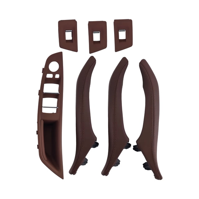 Luxury Leather Right Hand Drive RHD For BMW 5 Series F10 F11 F18 520 Black Car Interior Door Handle Inner Panel Pull Trim Cover
