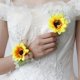 thumbnail image 4 of Boda de girasol muñeca flor ramillete artificial novia mano flor decoración, 2,11 Feliz Sencillez, 4 of 5