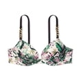 thumbnail image 1 of Victoria's Secret Very Sexy Push-up Bra Tropical Floral Embellished Chain Link Trim Straps Size 38DD NWT, 1 of 4