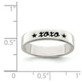 thumbnail image 3 of Solid 925 Sterling Silver Vintage Antiqued and XOXO Ring Band Size 8, 3 of 4