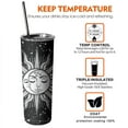 thumbnail image 5 of 20oz Sun Moon Hanging Stars Space Stainless Steel Tumbler, Vacuum Insulated Travel Coffee Mug with Splash-Proof Lid and Metal Straw, 5 of 7