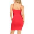 thumbnail image 4 of Women's Seamless Slim Cami Dress with Stretchy Spaghetti Straps and Solid Basic Design, 4 of 5