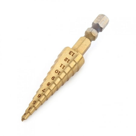 

Cone Drill Bit Step Drill Bit Wear Resistance High Speed Steel Hex Shank For Wood Industry Tool For Metal 1/4