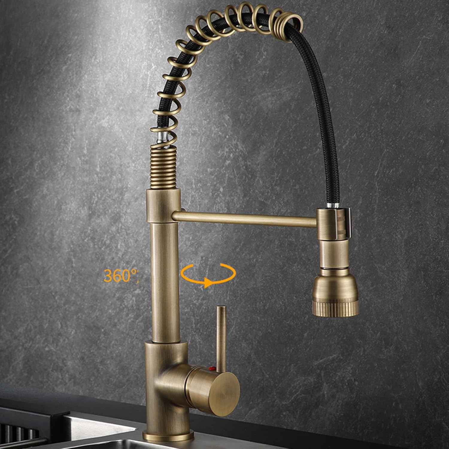 Touch Sensor Pull Out Kitchen Faucets Brass Antique Kitchen Faucet Hot and Cold Water Swivel Kitchen Sink Touch Faucet
