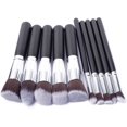 thumbnail image 3 of 10 brochas de maquillaje profesionales, juego de brochas de maquillaje premium sintético Kabuki base colorete corrector sombra de ojos sin polvo, 3 of 5