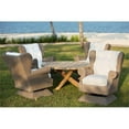 thumbnail image 2 of Padma's Plantation Wicker Patio Wing Swivel Chair in Kubu Gray, 2 of 5
