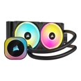 thumbnail image 1 of CORSAIR iCUE Link H100i RGB Liquid CPU Cooler - 240mm AIO - QX120 RGB Fans - Fits Intel® LGA 1700, AMD® AM5 - iCUE Link System Hub Included - Black, 1 of 10