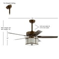 thumbnail image 3 of JONATHAN Y Edith 52" 3-Light Metal LED Ceiling Fan With Remote, Satin Bronze, 3 of 8