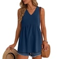 thumbnail image 7 of enyan Womens Workout Tops Cotton Large Armhole Tank Tops for Women - Workout Sport Athletic Yoga Running Gym Loose Crop Sleeveless Shirts,Blue,L, 7 of 7