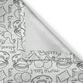 thumbnail image 4 of Ambesonne Tea Party Valance Pack of 2, Tableware Pattern, 54"X12", Grey White, 4 of 5