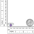 thumbnail image 6 of Gem Stone King 1.70 Ct Oval Checkerboard Purple Amethyst White Simulated Opal 925 Sterling Silver Ring (Size 5), 6 of 6