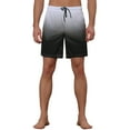 thumbnail image 5 of Unique Bargains Men's Contrast Color Summer Beach Colorful Swimwear Shorts 30 Black Gray, 5 of 6