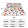 thumbnail image 5 of Bingfone Passport Stamp Print Flannel Fleece Blanket Throw Blanket For Bed,Sofa,Couch,Travel,Camping(50"X40"), 5 of 9