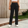 thumbnail image 3 of biudgviw Lounge Pants for Women Fall Comfy High Waist Work Office Pants Loose Wide Straight Leg Business Casual Pants with Pockets, 3 of 6