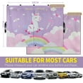 thumbnail image 3 of Car Window Shades, 2pcs Magnetic Car Curtains for Side Windows Privacy Full Covers/Half Shade Options, Cute Cartoon Auto Sunshades for Protection Purple-2pcs, 3 of 8