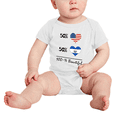 thumbnail image 2 of 50% Salvadoran + 50% American = 100+% Beautiful Cute Baby Clothing Bodysuits For Boy Girl, 2 of 5