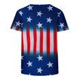thumbnail image 4 of Fiudx Camisas para Mujer Blusa de Manga Corta con Estampado de Día Independiente para Mujer, Blusa con Cuello Redondo, 4 of 5