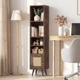 thumbnail image 2 of Gymax 2PCS 6-Tier Tall Narrow Bookcase 54 Inches Storage Cabinet w/ Adjustable Shelf, 2 of 10
