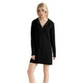 thumbnail image 3 of Summer Plus Size Dresses Plus Size Long Sleeve Hooded Zipper Sweatshirt Dress Casual Midi Tunic Maxi Dress Plus Size Black XXXXXL, 3 of 4